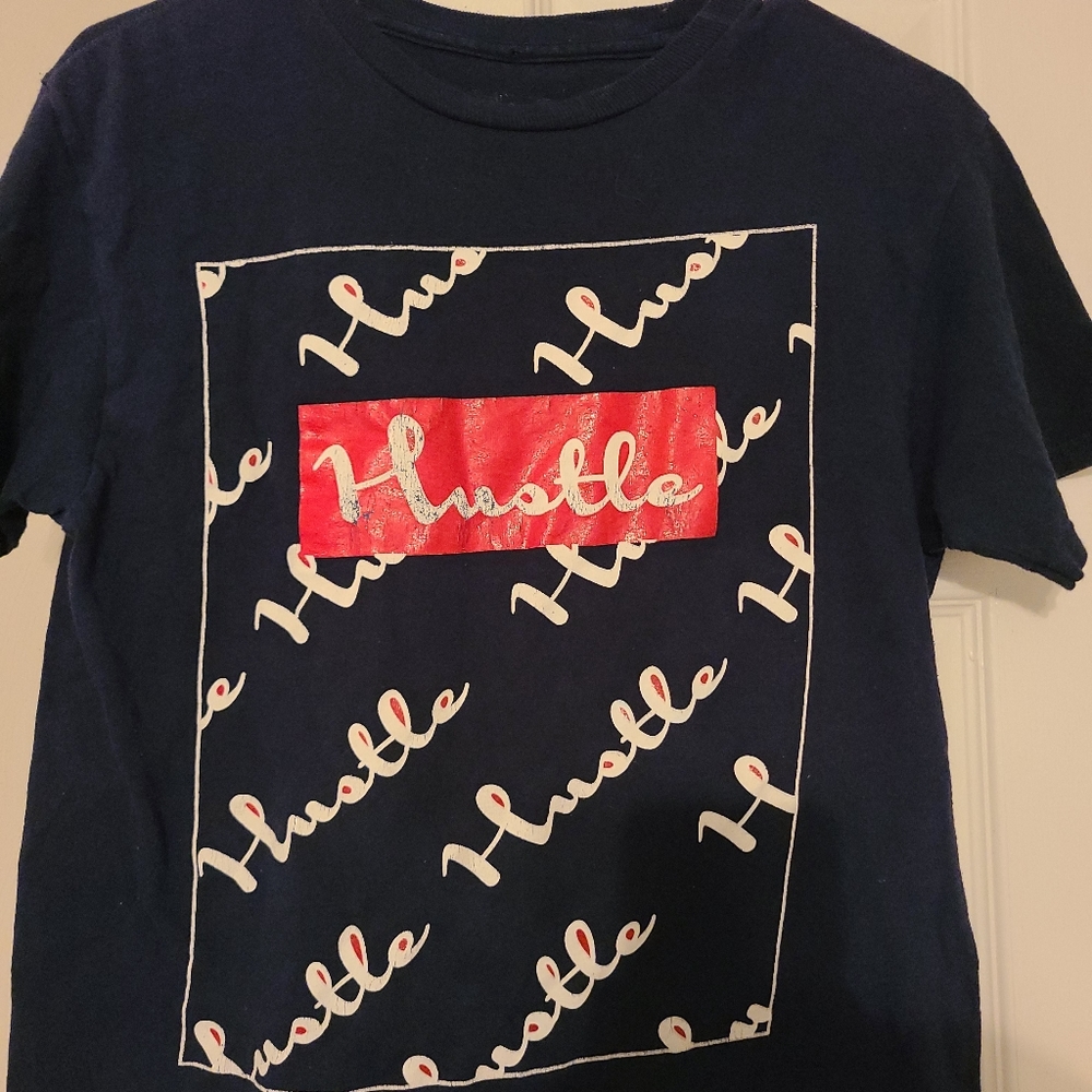 Navy Blue Boys Hustle Bailey Apparel T-shirt